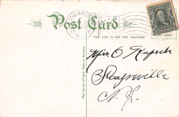 Long Branch New Jersey Daly's Old Pennsylvania Club, Color Lithograph PC U6572 - Image 2
