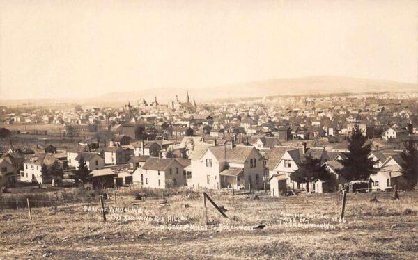 Wausau Wisconsin Bird's Eye View Of Town From Hill, Real Photo Vintage PC U6630
