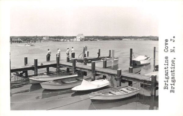 Brigantine New Jersey Brigantine Cove Real Photo Vintage Postcard U6666