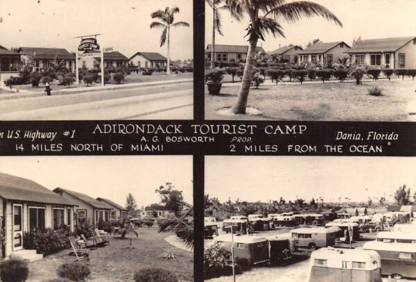 Dania Florida Adirondack Tourist Camp Multi-View Photo Vintage Postcard U6668