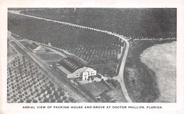 Doctor Phillips Florida Aerial, Packing House & Grove, Photo Print PC U6672