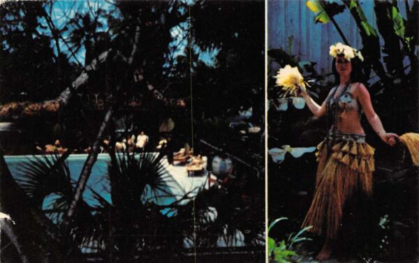Sanibel Island Florida Kona Kai Motel Multi-View Chrome Vintage Postcard U6690
