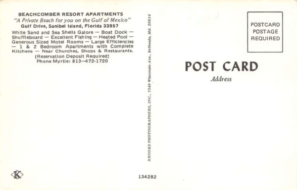Sanibel Island Florida Beachcomber Resort Apartments Multi-View Chrome PC U6708 - Image 2