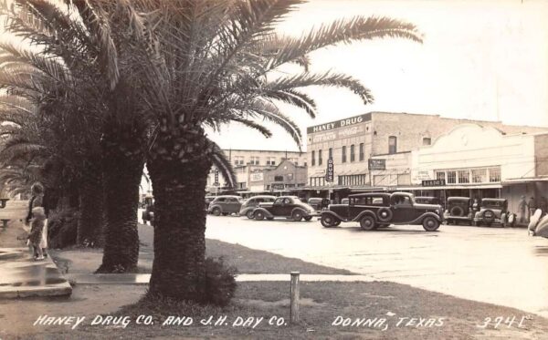 Donna Texas Haney Drug Co. & J.H. Day Co., Coca Cola Sign, RP PC U6742