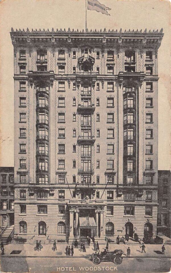 New York City Times Square Hotel Woodstock Vintage Postcard AA69240