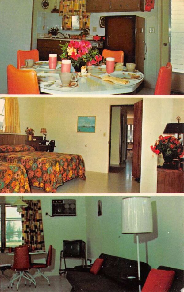 Sanibel Florida Port Au Call Apartments Interior Views Vintage Postcard AA69251
