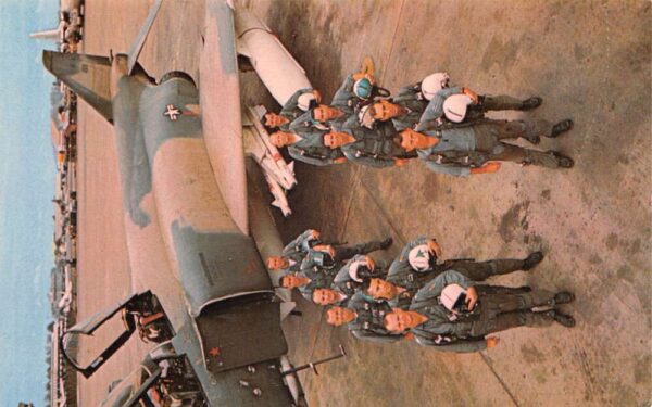 US Military Phantom Fighter Jet and Pilots Vintage Postcard AA69274