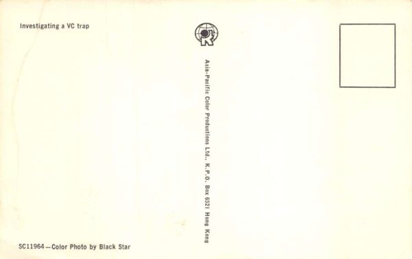 US Military Investigating a VC Trap Vintage Postcard AA69275 - Image 2