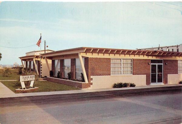Flagler Beach Florida Flagler Beach Municipal Building Chrome Postcard U6777