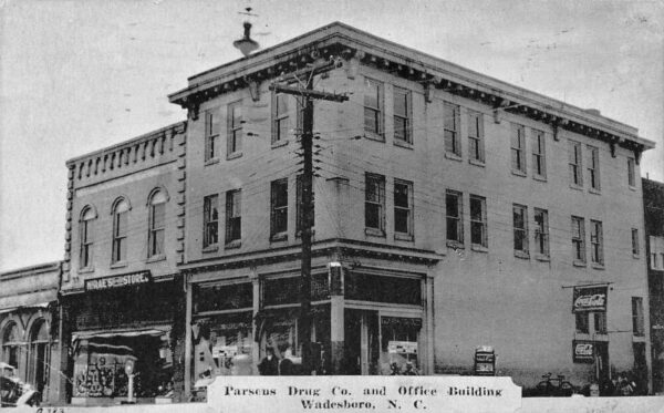 Wadesboro North Carolina Parsens Drug Co & Office Coca-Cola Sign PC U6751