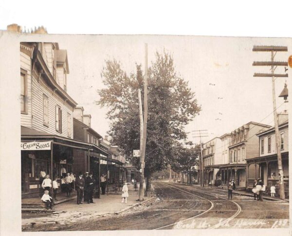 Schuylkill Haven Pennsylvania Dock Street Real Photo Vintage Postcard U6760