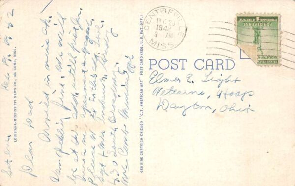 McComb Mississippi Railroad Bridge and Post Office Vintage Postcard TT0049 - Image 2
