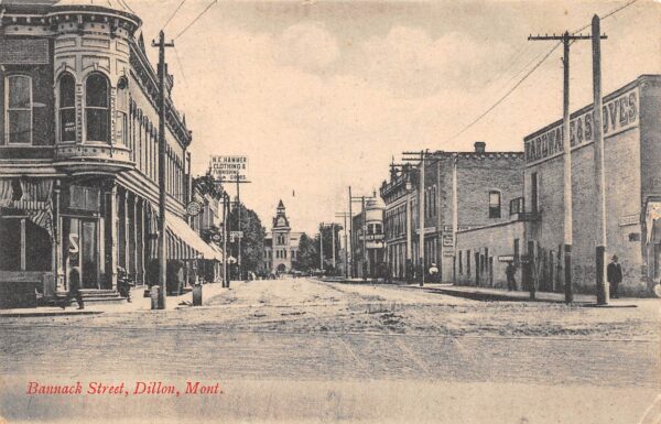 Dillon Montana Bannack Street, Hardware Store Vintage Postcard U6833