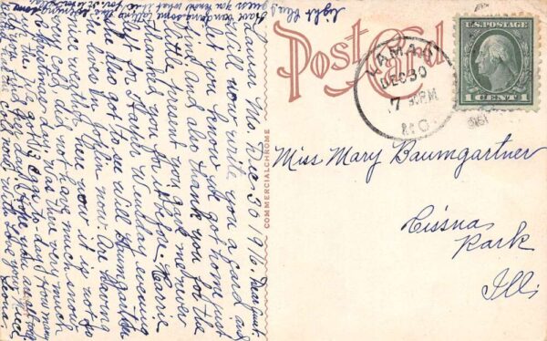 Lamar Missouri West Side Of Square, Diamond Drug Co. Vintage Postcard U6870 - Image 2