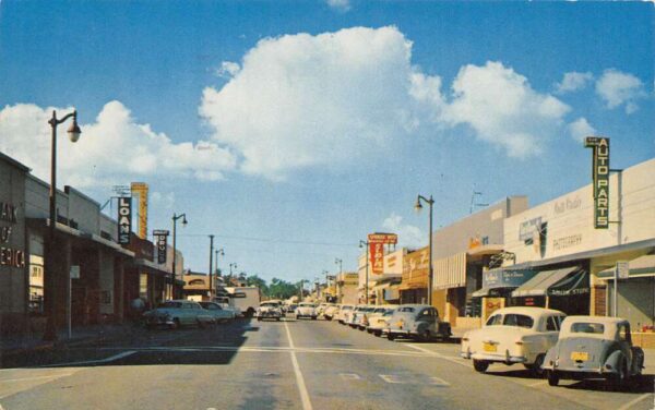 San Carlos California Laurel Avenue, Drug Store, Photochrome Vintage PC U6912