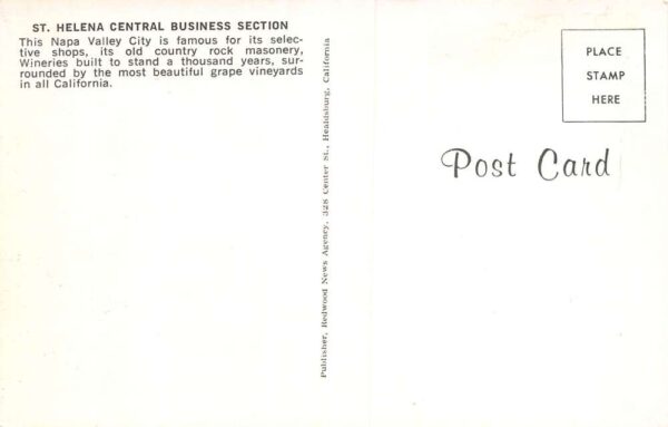 St. Helena California Central Business Section, 5 & 10 Cent Store PC U6915 - Image 2