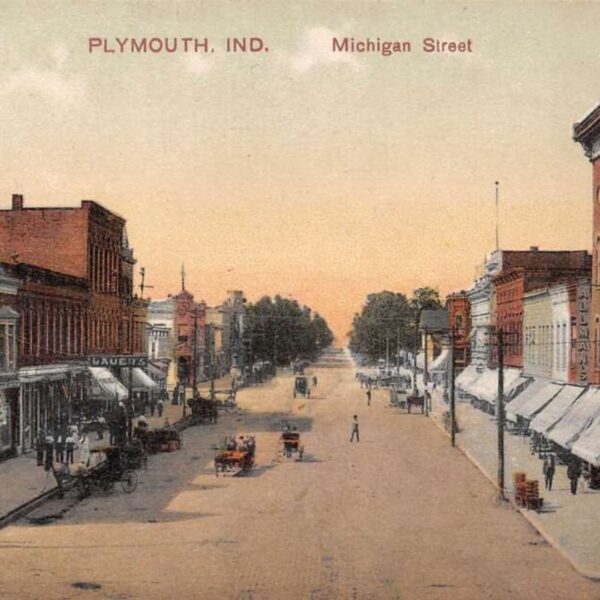 vintage postcard of a downtown