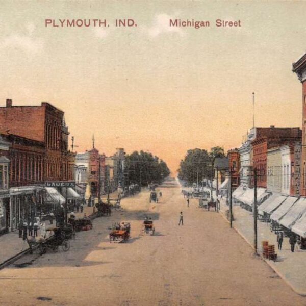 vintage postcard of a downtown