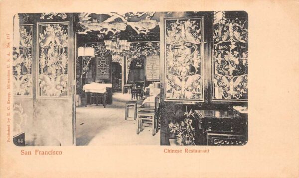 San Francisco California Chinese Restaurant, Private Mailing Card PC U7040