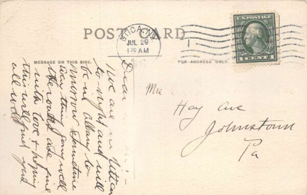 Utica New York Sam S. Shubert Theatre, Color Lithograph Vintage Postcard U7047 - Image 2