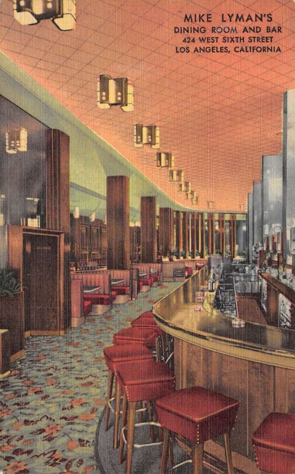 Los Angeles California Mike Lyman's Dining Room & Bar, Color Linen PC U7058
