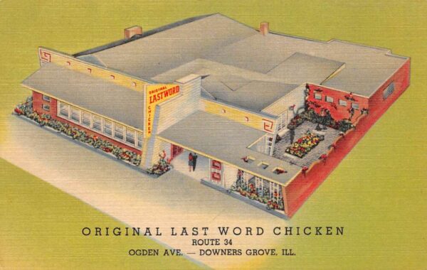 Downers Grove Illinois Original Last Word Chicken Restaurant, Linen PC U7063