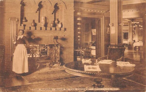 Asheville North Carolina The Manor, Asheville Country Club, Sepia Tone Print PC U7075