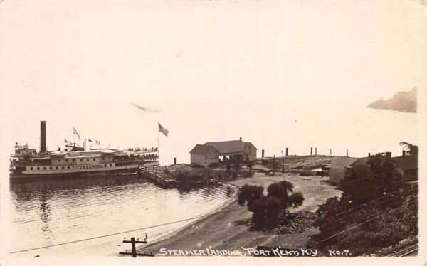 Port Kent Kentucky Steamer Landing Real Photo Vintage Postcard AA69370