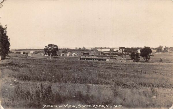 South Hero Vermont Birds Eye View Real Photo Vintage Postcard AA69379