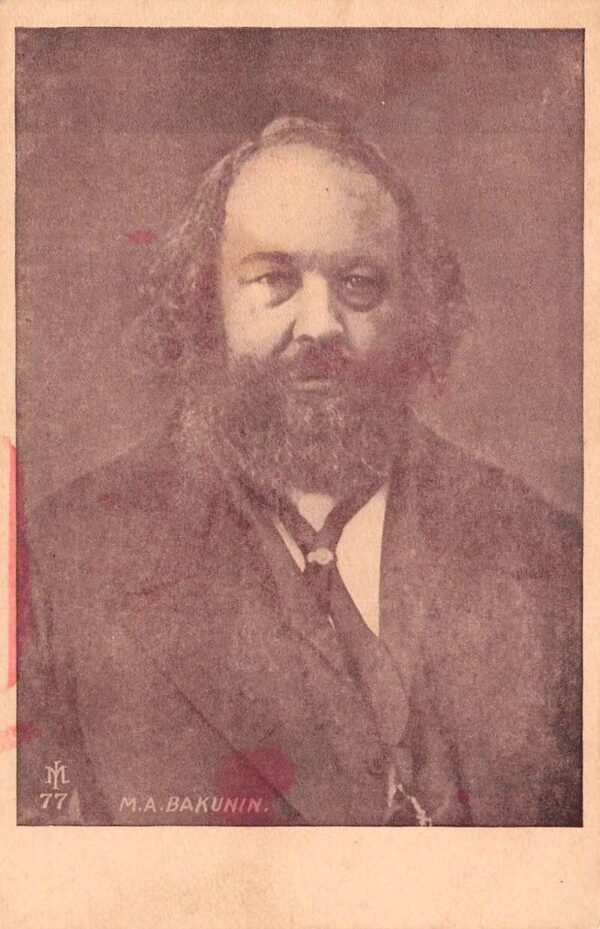 Mikhail Bakunin Russian Revolutionary Political Vintage Postcard AA69383