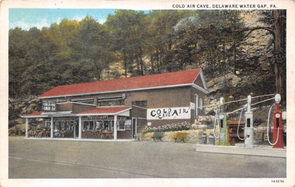Delaware Water Gap Pennsylvania Cold Air Cave Gift Shop Gas Station PC AA69386