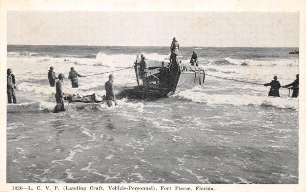 Fort Pierce Florida Amphibious Training Base B/W Photo Print Vintage PC U7151