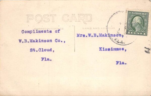 St Cloud Florida WB Makinson Co Store New York Ave Real Photo Postcard AA69418 - Image 2