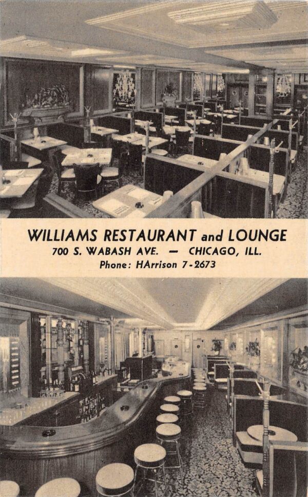 Chicago Illinois Williams Restaurant & Lounge, Multi-View Photo PC U7185
