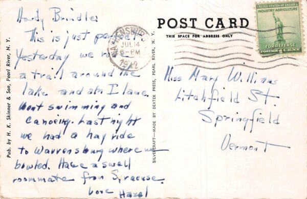 Warrensburg New York Boulder Greens Dude Ranch, "Jim", Real Photo PC U7197 - Image 2