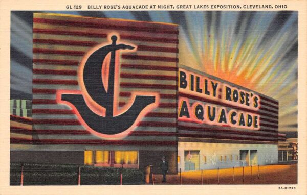 Cleveland Ohio Billy Rose's Aquacade Great Lakes Expo Vintage Postcard AA69464