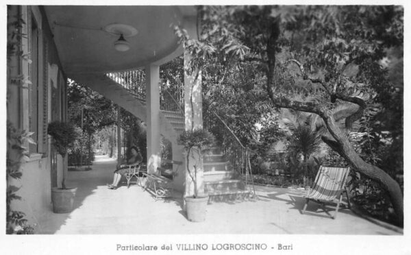 Bari Italy Villino Logroscino Patio Real Photo Postcard AA69492
