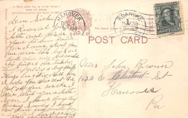 Roanoke Virginia Virginia College Birds Eye View Vintage Postcard AA69504 - Image 2