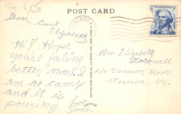 Suncook New Hampshire Co-Ed Softball Game, 4-H Camp, Photo Print Postcard U7284 - Image 2