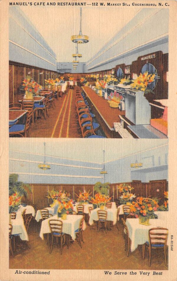 Greensboro North Carolina Manuel's Cafe & Restaurant, Multi-View Linen PC U7289