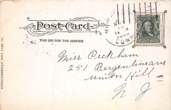 New Canaan Connecticut View Of New Canaan Undivided Back Vintage Postcard U7300 - Image 2