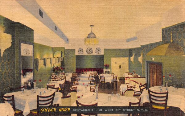 New York City New York Golden Horn Restaurant, Interior, Color Linen PC U7302