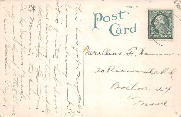 Palm Beach Florida Mule Pulled Transit Car, White Border Vintage Postcard U7323 - Image 2