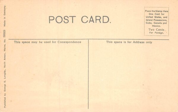 North Anson Maine Congregational Church & Shank Factory, Vintage PC U7334 - Image 2