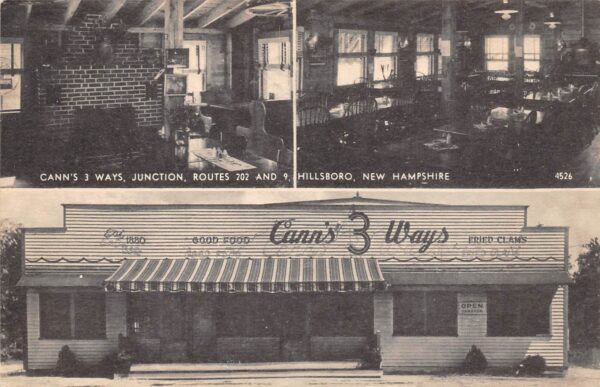 Hillsboro New Hampshire Cann's 3 Ways Restaurant Multi-View Photo Print PC U7342