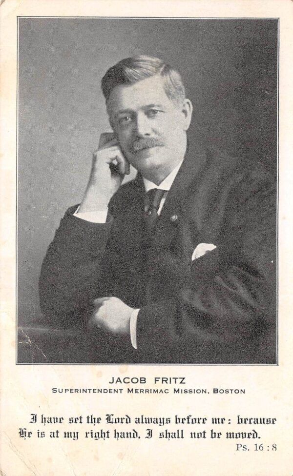 Boston Massachusetts Superintendent Fritz, Merrimac Mission Vintage PC U7343