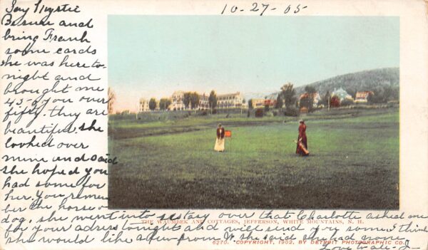 Jefferson New Hampshire Waumbek, Cottages, & Golf Course Vintage PC U7348