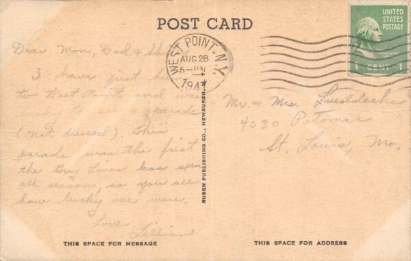 West Point New York Various West Point Military Academy Scenes Vintage PC U7382 - Image 2