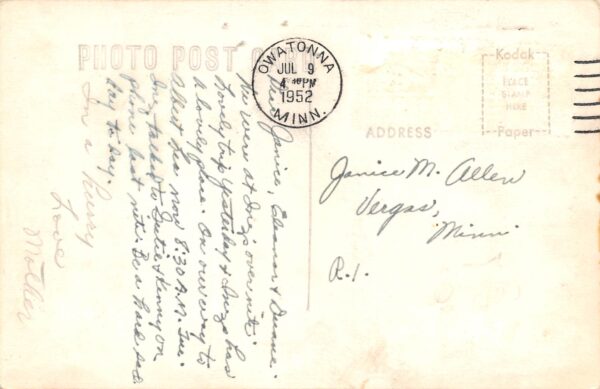 Plainview Minnesota Co-Op Creamery Real Photo Vintage Postcard U7549 - Image 2