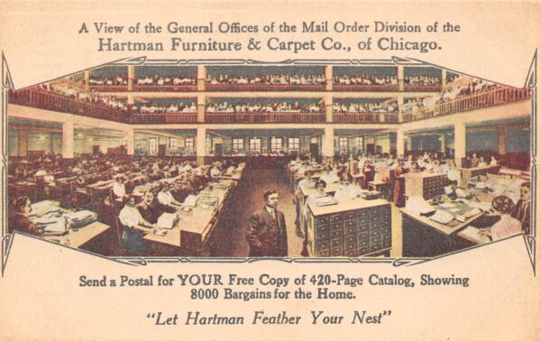 Chicago Illinois Hartman Furniture & Carpet Co.,General Mail Office PC U7580